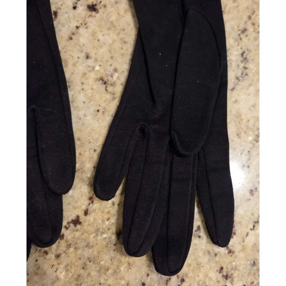 Vintage Womens Size M 7 Black Cotton Formal 13.5